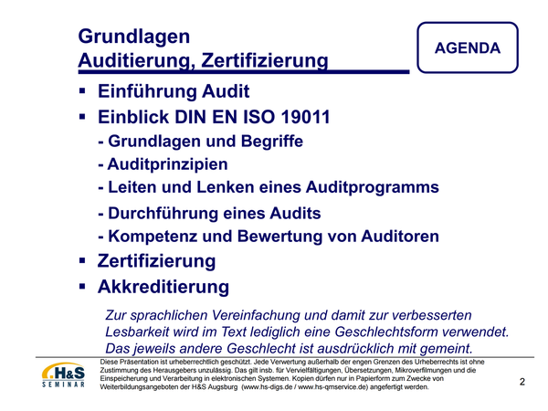 QB Lehrmaterial „Grundlagen Audit, Zertifizierung, Akkreditierung“ (Microsoft PowerPoint®)